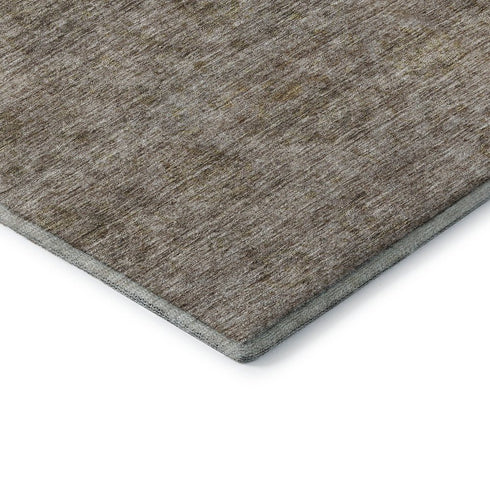 8' X 10' Brown And Beige Abstract Washable Area Rug With UV Protection