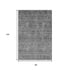 8' X 10' Gray And Silver Abstract Washable Area Rug With UV Protection