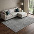 8' X 10' Gray And Silver Abstract Washable Area Rug With UV Protection