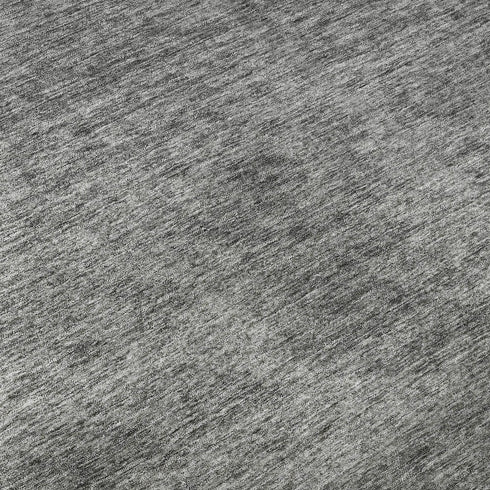 8' X 10' Gray And Silver Abstract Washable Area Rug With UV Protection