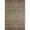 8' X 10' Artichoke Green And Pink Abstract Washable Area Rug With UV Protection