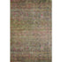 8' X 10' Artichoke Green And Pink Abstract Washable Area Rug With UV Protection