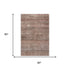5' X 8' Coral Gray And Silver Striped Washable Area Rug With UV Protection