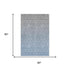 5' X 8' Blue Gray And Silver Geometric Washable Area Rug With UV Protection