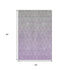 5' X 8' Lavender And Ivory Geometric Washable Area Rug With UV Protection