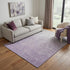 5' X 8' Lavender And Ivory Geometric Washable Area Rug With UV Protection