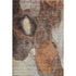 5' X 8' Coffee Beige And Copper Abstract Washable Area Rug With UV Protection