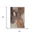 5' X 8' Coffee Beige And Copper Abstract Washable Area Rug With UV Protection