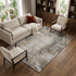 8' X 10' Beige Gray And Copper Abstract Washable Area Rug With UV Protection