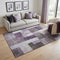 5' X 8' Eggplant Gray And Ivory Geometric Washable Area Rug With UV Protection