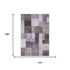 9' X 12' Eggplant Gray And Ivory Geometric Washable Area Rug With UV Protection