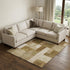 8' X 10' Terra Cotta Beige And Copper Geometric Washable Area Rug With UV Protection