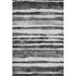 5' X 8' Charcoal And Ivory Striped Washable Area Rug With UV Protection