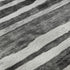 8' Charcoal And Ivory Striped Washable Round Rug With UV Protection