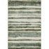 9' X 12' Sage Ivory And Beige Striped Washable Area Rug With UV Protection