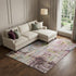 9' X 12' Lavender Green And Teal Abstract Washable Area Rug With UV Protection