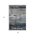 8' X 10' Navy Blue Gray And Silver Abstract Washable Area Rug With UV Protection