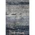 8' X 10' Navy Blue Gray And Silver Abstract Washable Area Rug With UV Protection