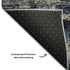 8' X 10' Navy Blue Gray And Silver Abstract Washable Area Rug With UV Protection