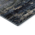 8' X 10' Navy Blue Gray And Silver Abstract Washable Area Rug With UV Protection