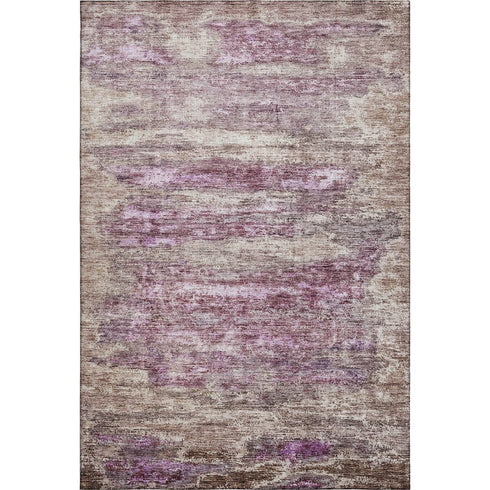 5' X 8' Blush And Ivory Abstract Washable Area Rug With UV Protection