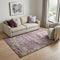 5' X 8' Blush And Ivory Abstract Washable Area Rug With UV Protection