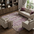 8' X 10' Blush And Ivory Abstract Washable Area Rug With UV Protection
