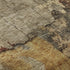 5' X 8' Khaki Gold And Blue Abstract Washable Area Rug With UV Protection