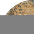 8' Copper And Gray Abstract Washable Round Rug With UV Protection