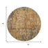 8' Copper And Gray Abstract Washable Round Rug With UV Protection