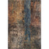 8' X 10' Blue Copper And Gray Abstract Washable Area Rug With UV Protection