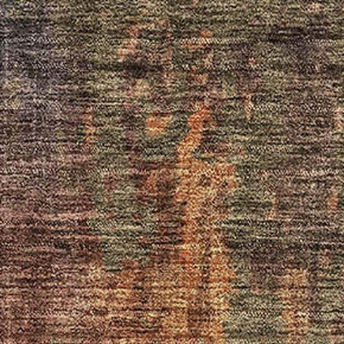 8' X 10' Blue Copper And Gray Abstract Washable Area Rug With UV Protection
