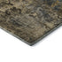 5' X 8' Gray Teal And Gold Striped Washable Area Rug With UV Protection