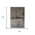 5' X 8' Coffee And Beige Abstract Washable Area Rug With UV Protection