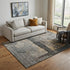 5' X 8' Coffee And Beige Abstract Washable Area Rug With UV Protection