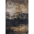 5' X 8' Charcoal Gold And Beige Abstract Washable Area Rug With UV Protection