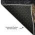 8' Charcoal Gold And Beige Abstract Washable Round Rug With UV Protection
