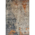 5' X 8' Khaki Beige And Blue Abstract Washable Area Rug With UV Protection