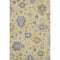 5' X 8' Gold Blue And Ivory Floral Washable Area Rug With UV Protection