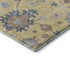 8' X 10' Gold Blue And Ivory Floral Washable Area Rug With UV Protection