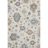 9' X 12' Ivory Blue And Coral Floral Washable Area Rug With UV Protection