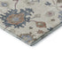 9' X 12' Ivory Blue And Coral Floral Washable Area Rug With UV Protection