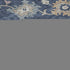 8' Navy Blue Copper And Gray Floral Washable Round Rug With UV Protection
