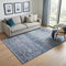5' X 8' Blue Charcoal And Gray Abstract Geometric Washable Area Rug With UV Protection