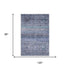8' X 10' Blue Charcoal And Gray Abstract Geometric Washable Area Rug With UV Protection