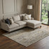 9' X 12' Brown Beige And Blue Abstract Geometric Washable Area Rug With UV Protection