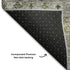5' X 8' Pewter Olive Green And Beige Tribal Washable Area Rug With UV Protection