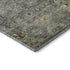 5' X 8' Pewter Olive Green And Beige Tribal Washable Area Rug With UV Protection