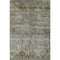 5' X 8' Pewter Olive Green And Beige Tribal Washable Area Rug With UV Protection