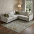8' X 10' Pewter Olive Green And Beige Tribal Washable Area Rug With UV Protection